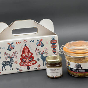 Coffret Scandinave-Foie gras de canard cuit 180g-Confit d'oignon 40g-Famille Gomer-Producteur de foie gras-Saint Médard-Gers-32